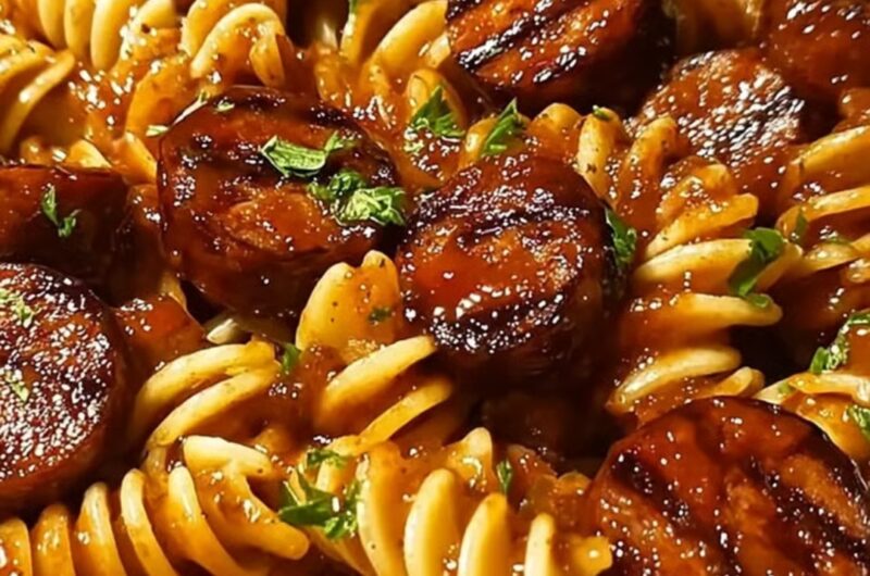 Spicy Honey BBQ Sausage Pasta