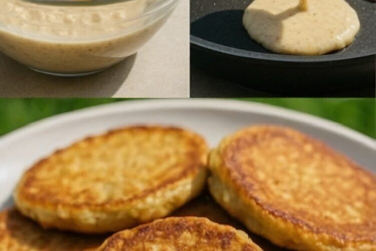 Flourless Vanilla Oatmeal Pancakes