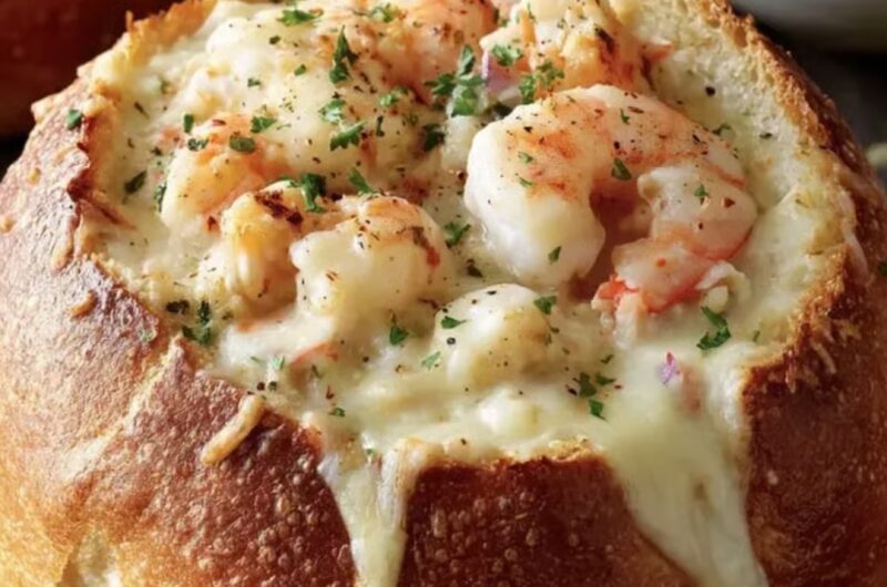 Creamy Stuffed Seafood Bread Bowl