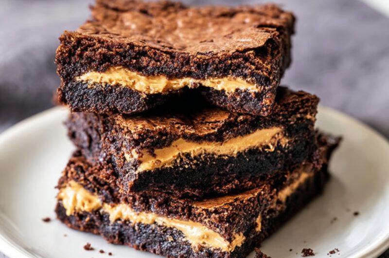Peanut Butter Stuffed Brownies