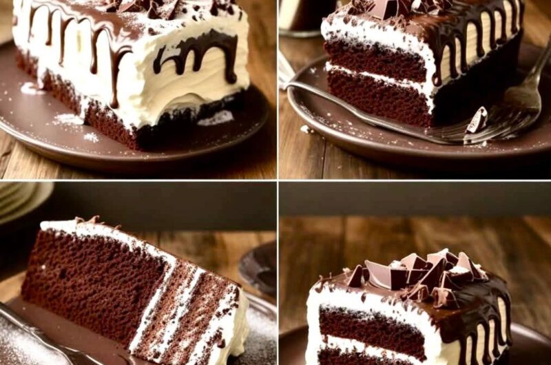 Chocolate Layer Cake with Whipped Cream & Ganache