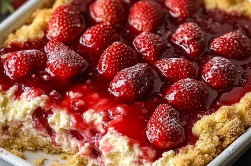 Strawberry Cheesecake Dump Cake