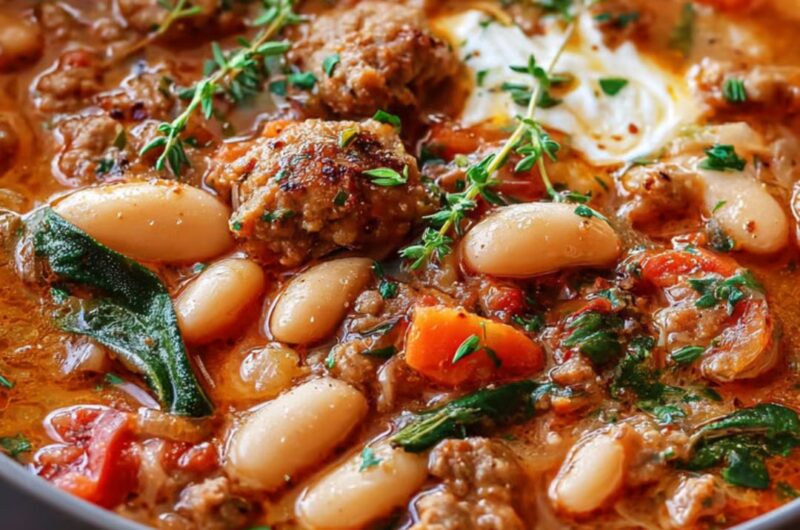 Spicy Italian Sausage Bean Soup