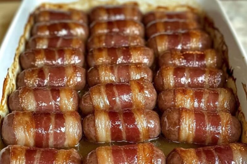 Bacon Wrapped Smokies with Brown Sugar
