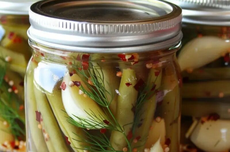 Spicy Garlic & Dill Pickled Beans