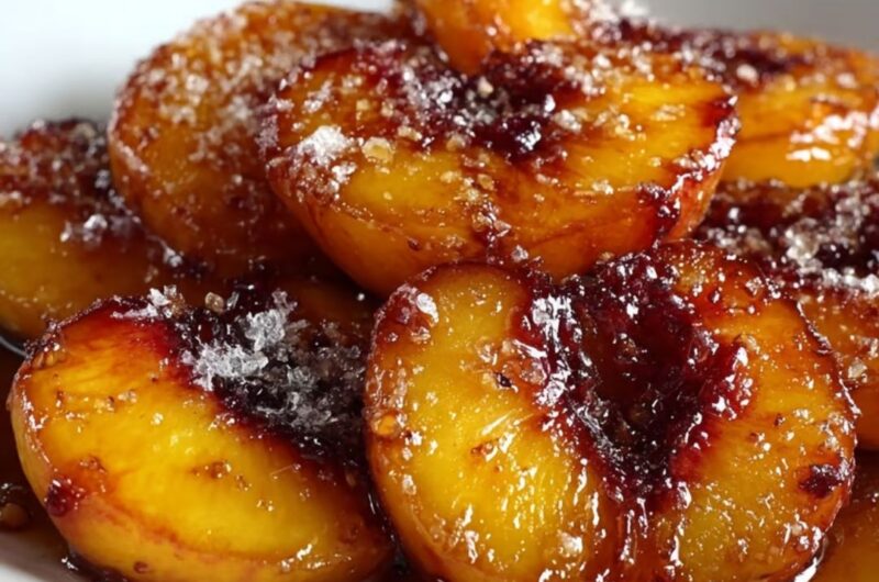 Southern Fried Peaches with Brown Sugar