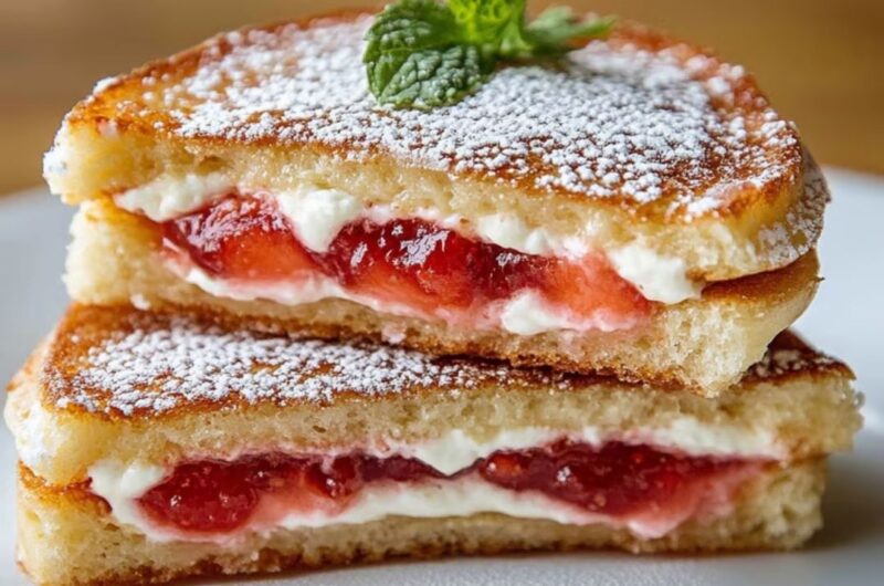 Fried Strawberry Cheesecake Sandwiches