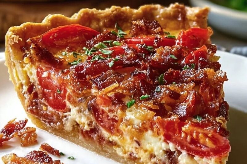 Bacon Onion Tomato Pie