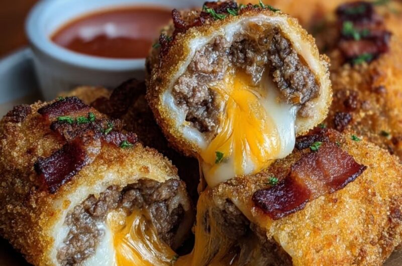 Bacon Cheeseburger Mozzarella Bombs