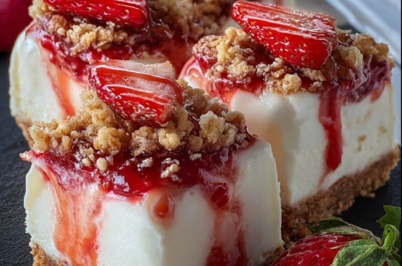 Delightful Strawberry Crunch Cheesecake Chunks